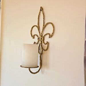 Brass candle wall sconce Set